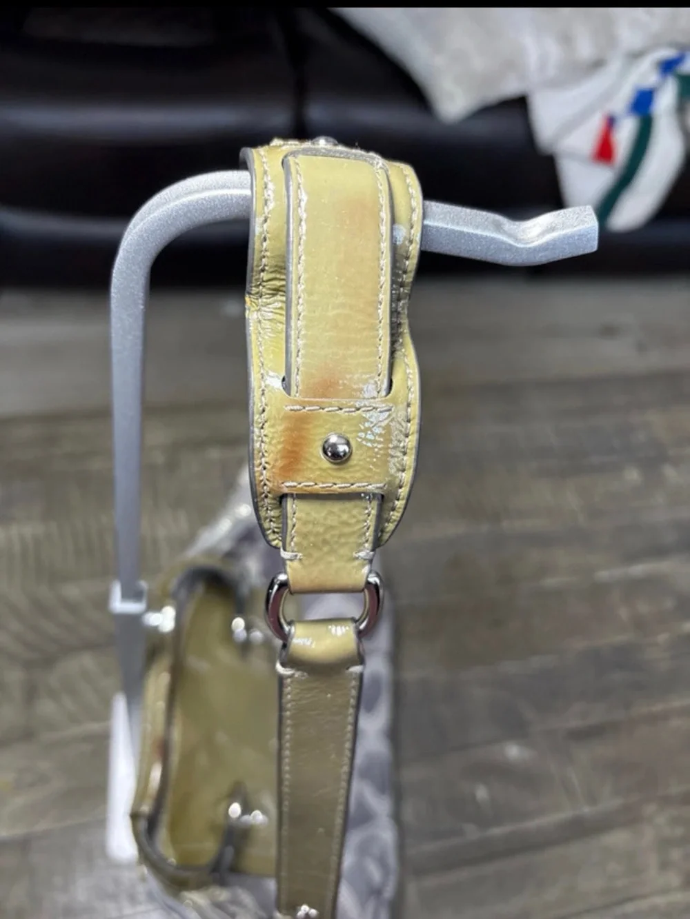 Coach Olive and Gray Signature Satchel Tote
